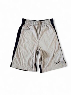 Nike Boys Dri-Fit Basketball Shorts Grey Black Size L Large Kids